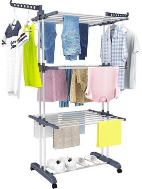 New Clothes Drying Rack, 4-Tier(67.7" H) Foldable Drying Rack Clothing